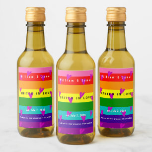 Gay Marriage LGBTQ Wedding Thank You Wine Label
