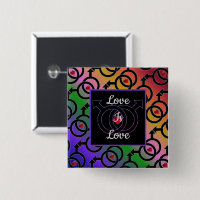 Gay Marriage Love Is Love Rainbow Button