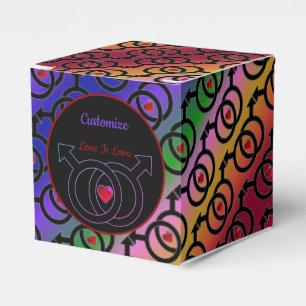 Gay Marriage Love Is Love Rainbow Cube Favour Box