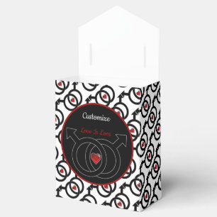 Gay Marriage Love Is Love White Tent Favour Box