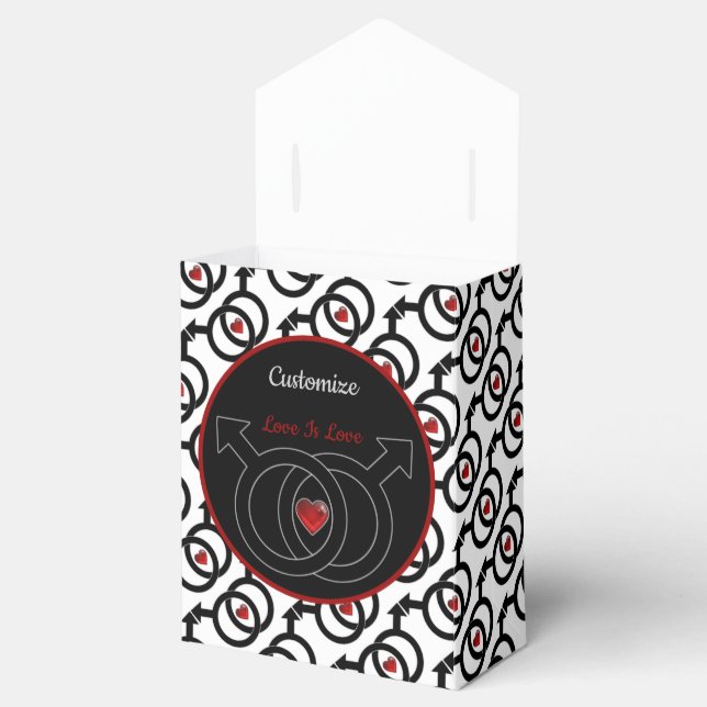 Gay Marriage Love Is Love White Tent Favour Box (Opened)