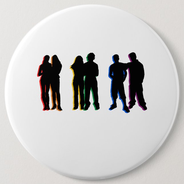 Gay Marriage / New Love 6 Cm Round Badge (Front)