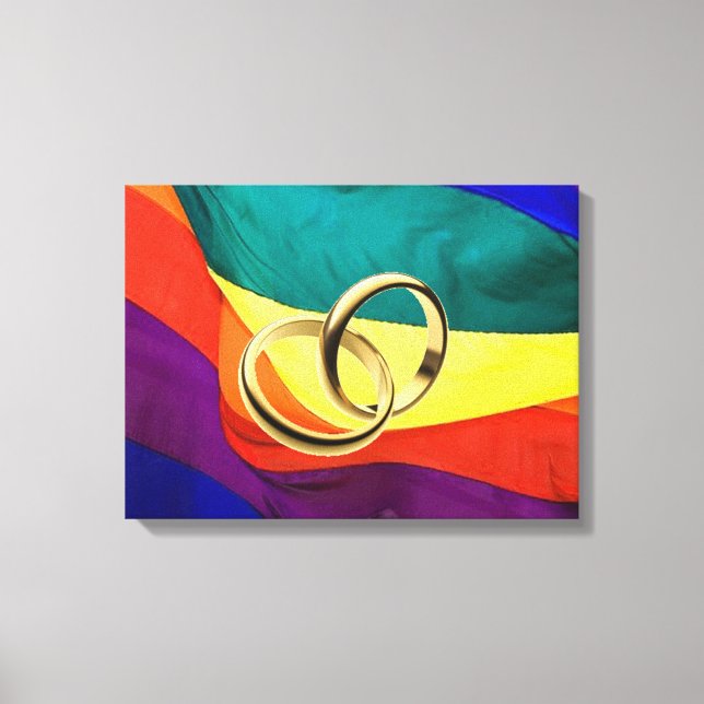 Gay Marriage on Canvas Print (Front)