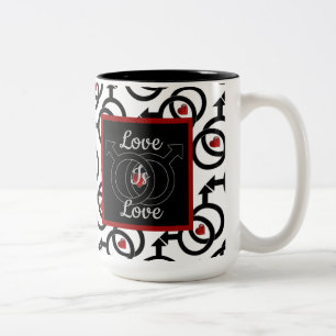 Gay Marriage Personalised Love Is Love Coffee Mug