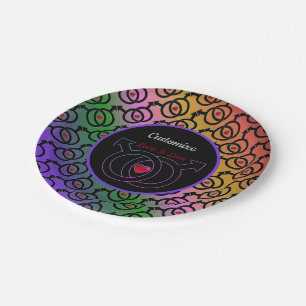 Gay Marriage Rainbow Paper Plates