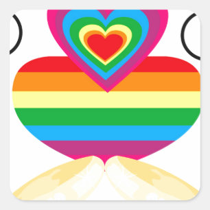 gay marriage square sticker
