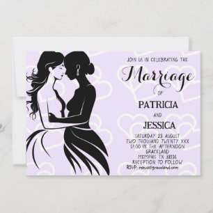 Gay Marriage Two Brides Invitation