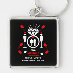 Gay Men 3rd Wedding Anniversary   Key Ring