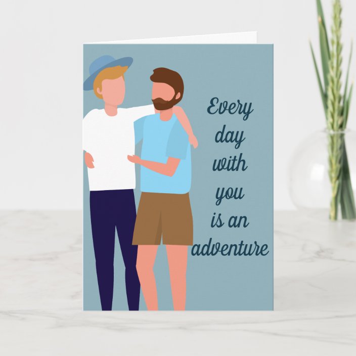 Gay Men Couple In Love Valentines Day Card Uk