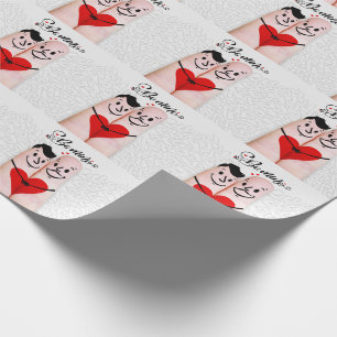 Gay Men Finger People in Love Be Mine Valentine Wrapping Paper