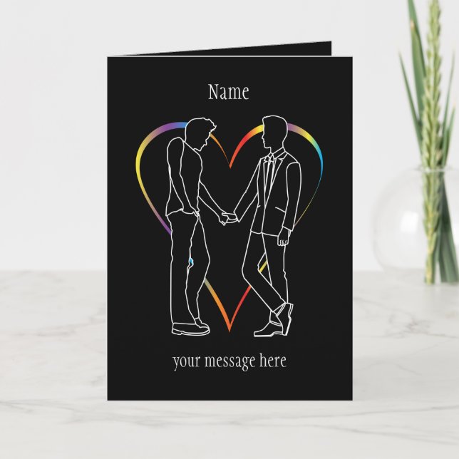 Gay men Greeting card (Front)