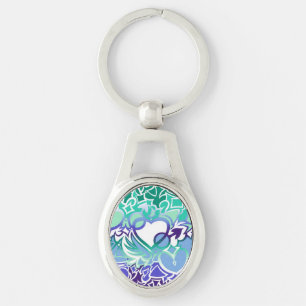 Gay Men MLM Pride Squiggle Key Ring