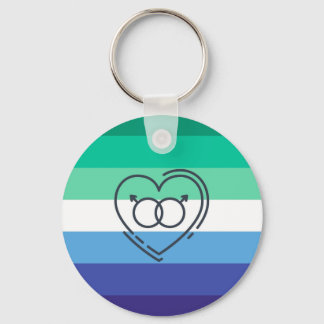 Gay men pride flag key ring
