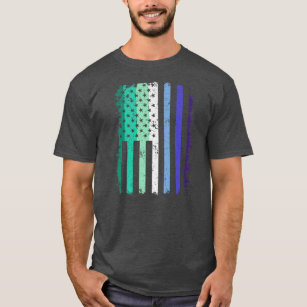 Gay Men Pride US American Flag Love Wins LGBT T-Shirt