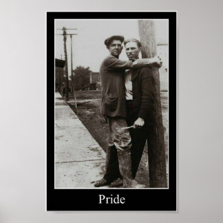 Gay men: Public display of affection and defiance  Poster