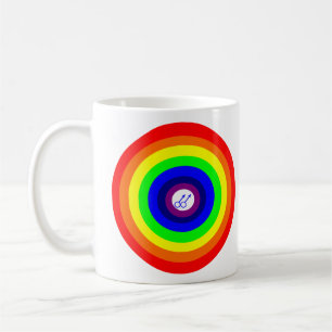 Gay Men Round Rainbow Coffee Mug