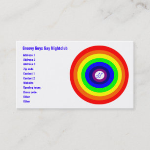 Gay Men Round Rainbow Custom Business Card