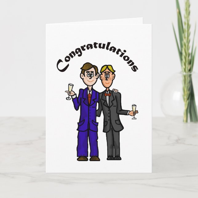 Gay Men Wedding Card  Customise It! (Front)