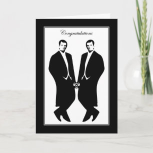 Gay Men Wedding Congratulations Commitment Male Card