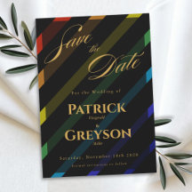 Gay Men Wedding Elegant Rainbow