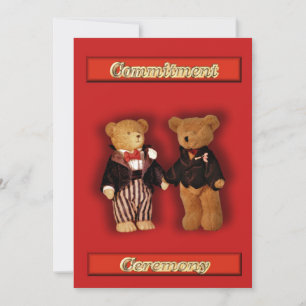 Gay Men Wedding Invitation. Commitment Ceremony Invitation