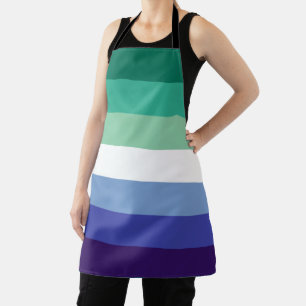 Gay Men's Pride, Striped Print, LGBTQ PRIDE Apron