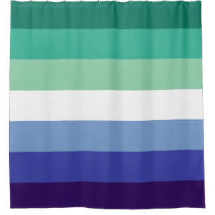 Gay Men's Pride, Striped Print, LGBTQ PRIDE Shower Curtain