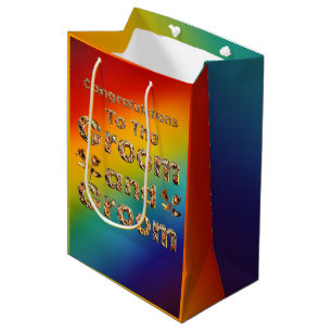 Gay Men's Rainbow Wedding Gift Bag