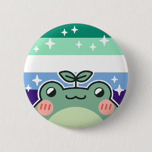 Gay MLM LGBT Pride Flag Frog 6 Cm Round Badge