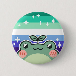 Gay MLM LGBT Pride Flag Frog 6 Cm Round Badge