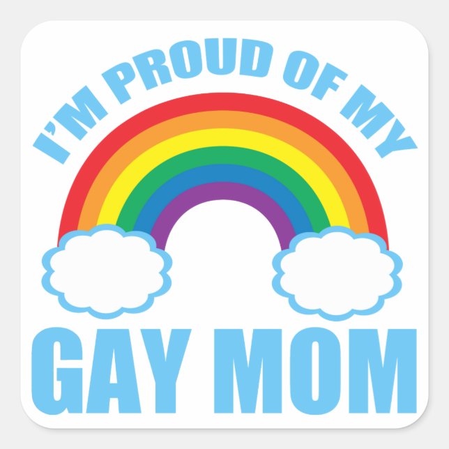 Gay Mum Square Sticker (Front)