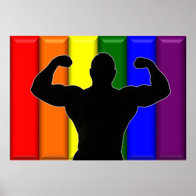 Gay Muscle Pride Poster (Front)