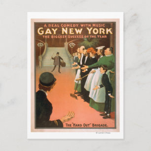 Gay New YorkRich Gentleman Theatre Poster Postcard