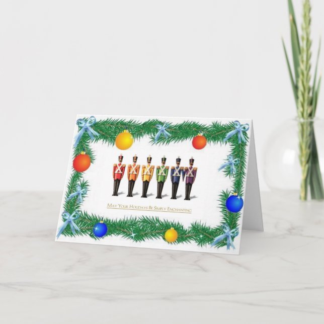 Gay Nutcracker Soldiers Holiday Card (Front)