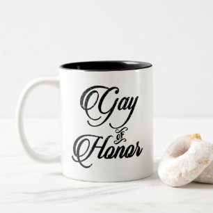 Gay of Honour Bar   Bridal Party Custom Keepsake Two-Tone Coffee Mug
