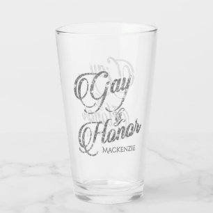 Gay of Honour   Silver Bridal Party Custom Keepsak Glass