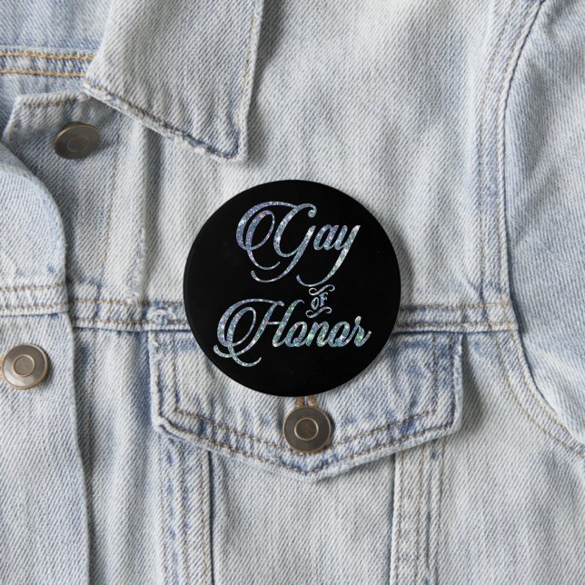 Gay of Honour Style | Bridal Party Custom Keepsake 7.5 Cm Round Badge (In Situ)