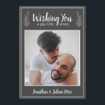 Gay Olde Christmas LGBTQ Chalkboard Christmas Holiday Card<br><div class="desc">Celebrate your love and wish friends and family well with this personalised Christmas card. Add your photo and custom message on back.</div>