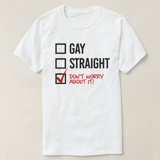 Gay or Straight? T-Shirt (Design Front)