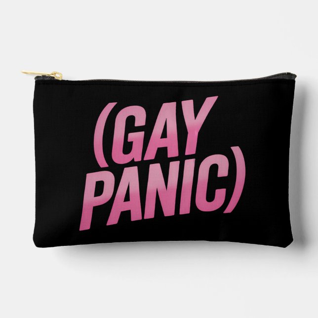 Gay Panic LGBTQ Protest Pride Accessory Pouch (Front)