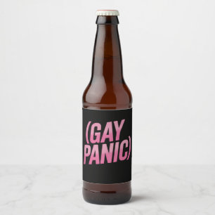 Gay Panic LGBTQ Protest Pride Beer Bottle Label