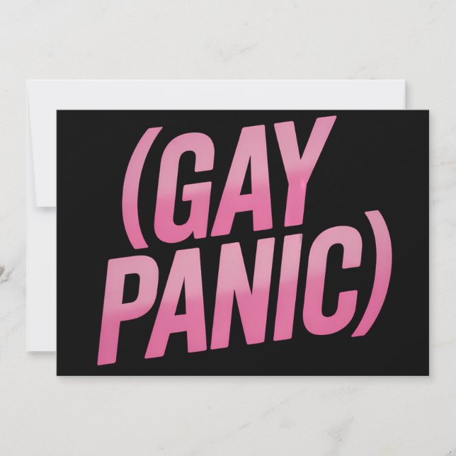 Gay Panic LGBTQ Protest Pride Invitation (Front)