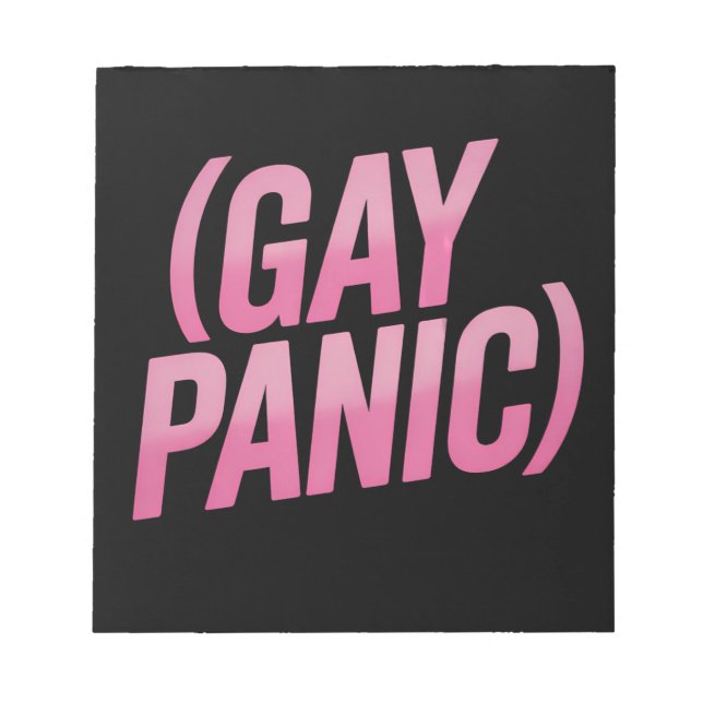 Gay Panic LGBTQ Protest Pride Notepad (Front)