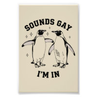 Gay Penguin Sounds Gay I'm In Vintage Queer Lgbtq 