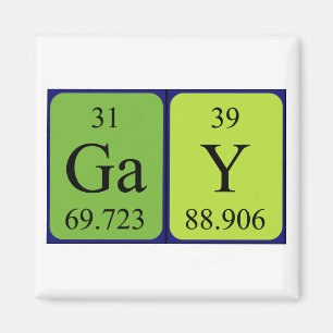 Gay periodic table name magnet