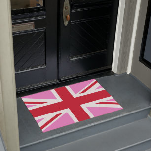 Gay Pink UK Pride Flag Doormat