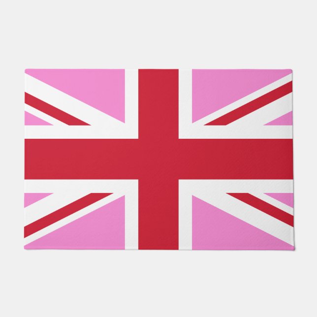 Gay Pink UK Pride Flag Doormat (Front)