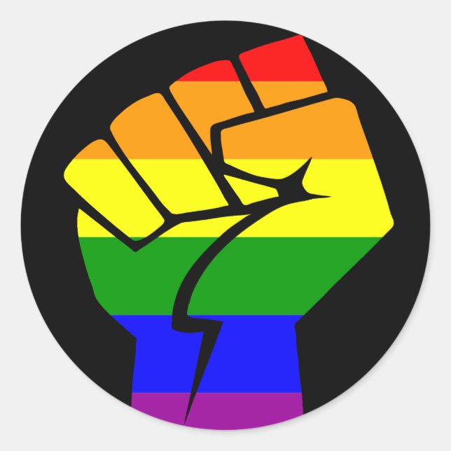 Gay Power Classic Round Sticker (Front)
