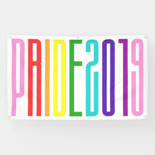 Gay Pride 2019 Party LGBT Rainbow Flag Colours Banner