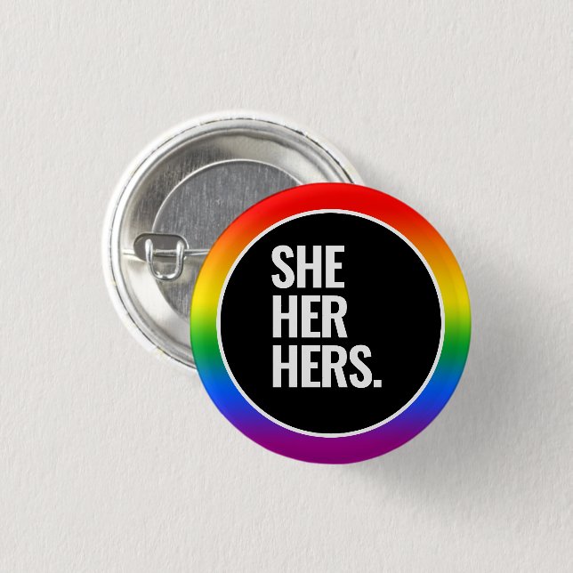 Gay Pride 3 Cm Round Badge (Front & Back)
